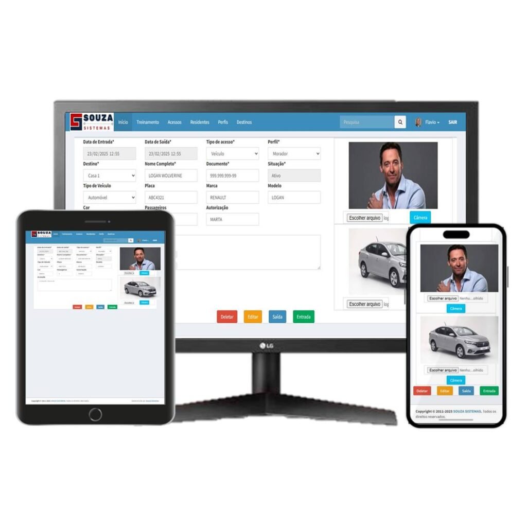 Controle de Acesso de Portaria com gestão web para pessoas e veículos