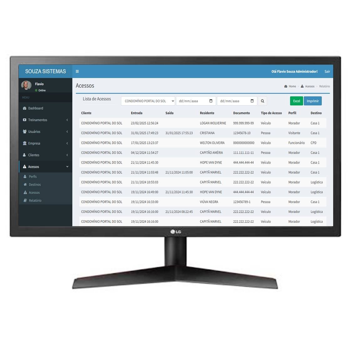 Controle de Acesso de Portaria com gestão web para pessoas e veículos